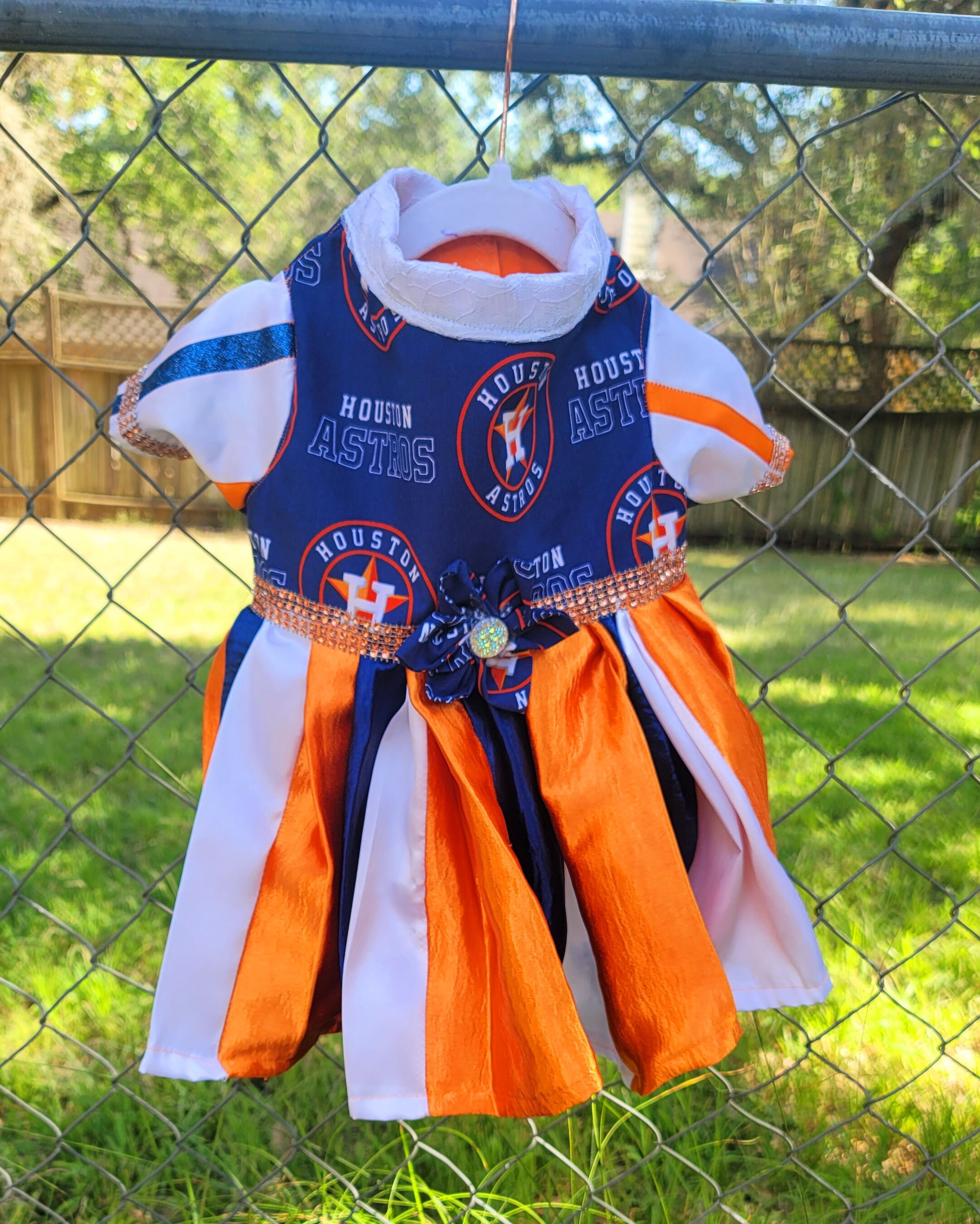 Houston Astros Cheerleading Pet Dress Astros Cheerleader Dog 