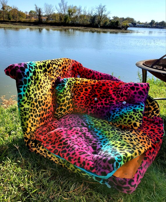 Pet Chaise Lounge Rainbow Chaise Bed Pet Chaise Bed Dog Chaise Etsy