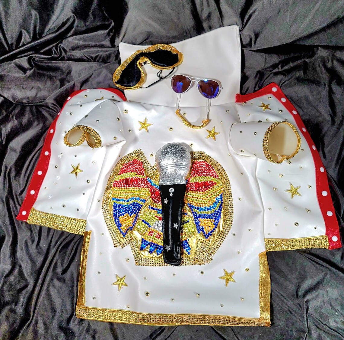 Elvis Pet Costume the King Pet Costume Elvis Dog Costume Etsy