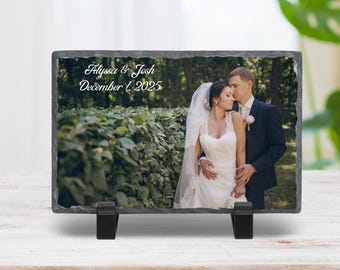 Personalized Photo Slate; Personalized picture gift; wedding, anniversary, memorial keepsake