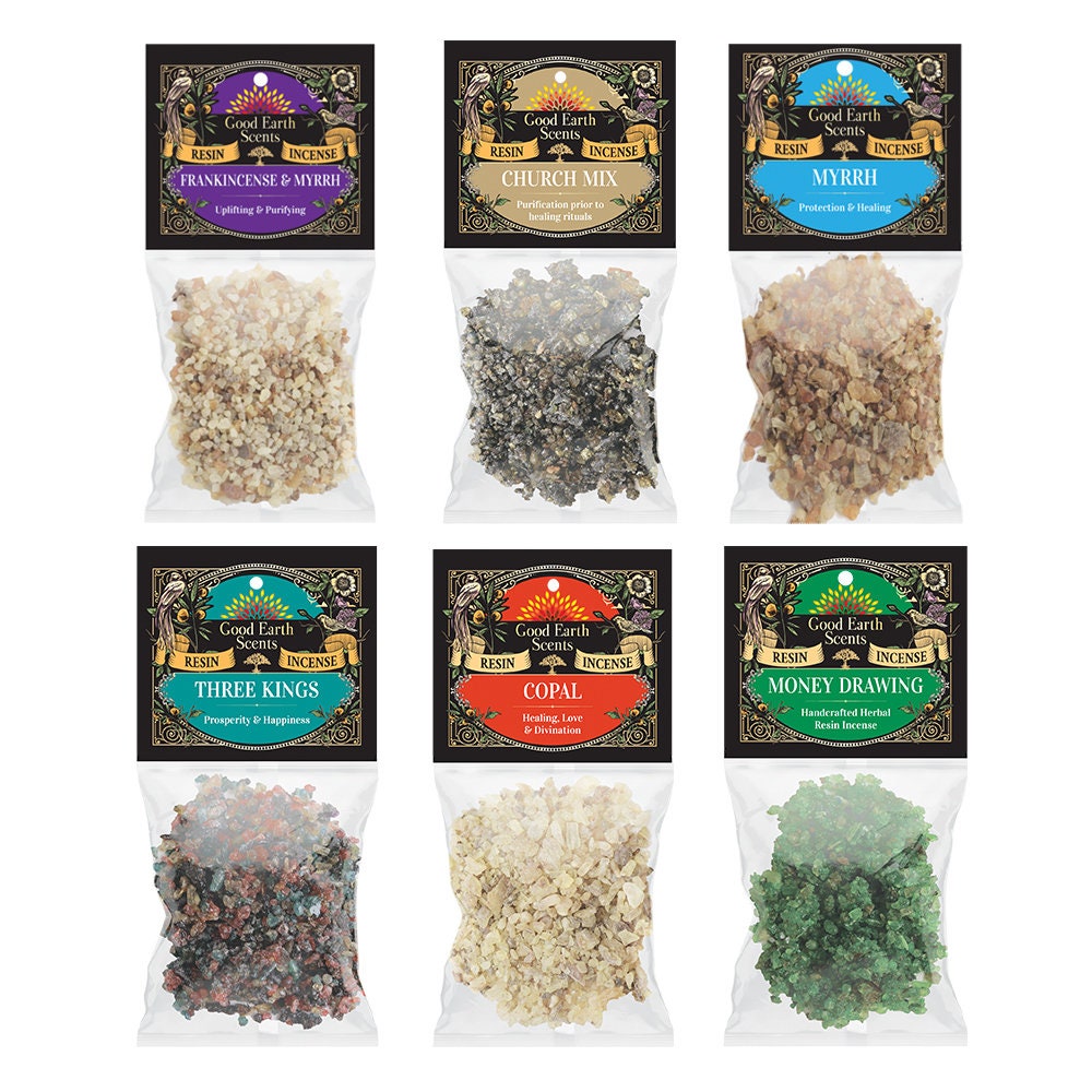 Natural Resin Incense 1oz Pack Choose Your Scent Premium Etsy