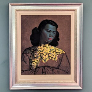 Signed Tretchikoff &#39;Chinese Girl&#39; Vintage Framed Print (1960)