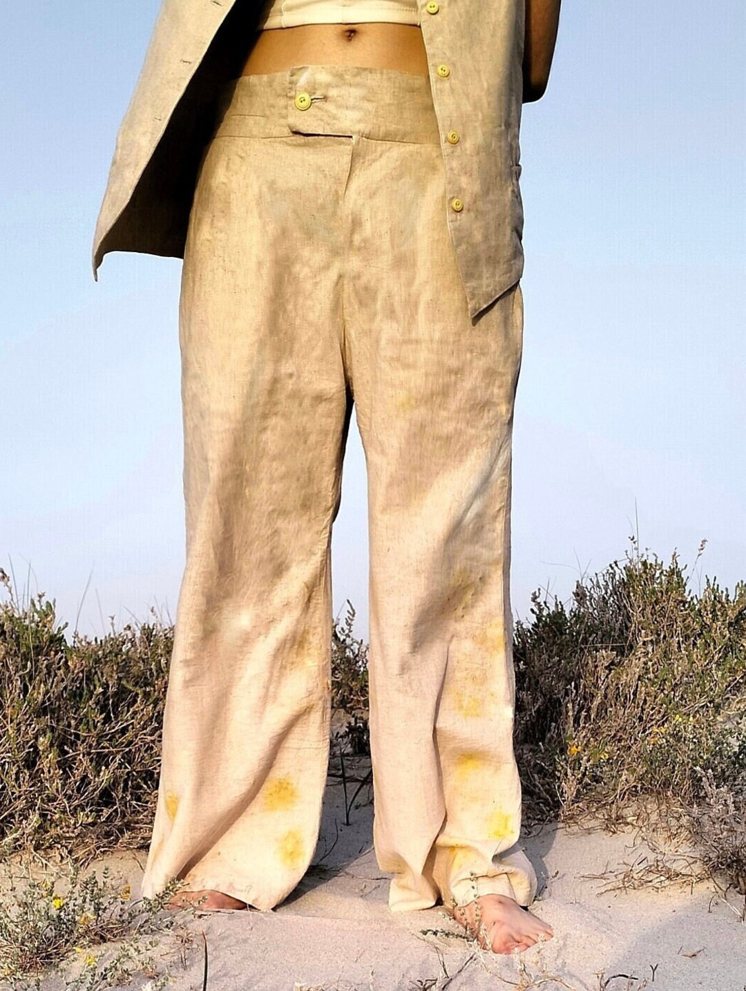 Haven herbal dye trousers in beige