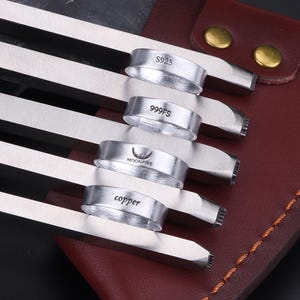 Punzoni in acciaio personalizzati, punzoni in metallo per gioielli, punzoni in metallo, strumenti per timbri Maker's Mark, strumenti per timbri, strumenti per braccialetti fai da te, creazione di gioielli come regalo