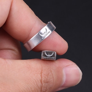 Sello de acero personalizado, sellos manuales de acero personalizados, sello personalizado, herramientas de punzonado de metal, troquel de metal con logotipo personalizado, regalo para él