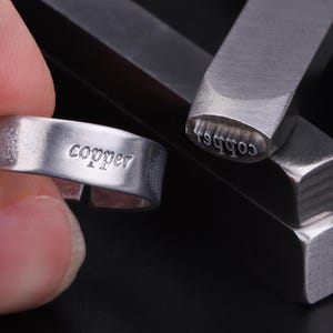 Strumento per la punzonatura di anelli personalizzati, timbro in metallo personalizzato, timbro personalizzato per creatori, creazione di gioielli, timbro punzone in acciaio, regalo personalizzato per gioielliere