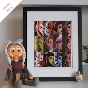 Women of the Galaxy Full Art Edition, Glossy Print, Star Wars, Frauen, Fan Art, Kunstwerk, Amidala, Hera, Rey, Leia, Mädchen, Jedi, Rebellen, Tano