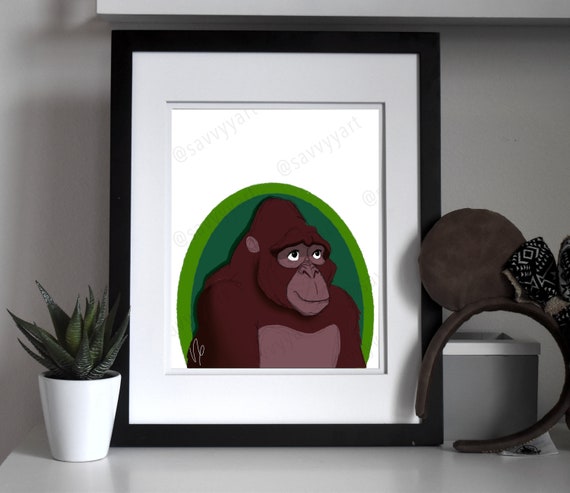 Kala Tarzan Gorilla Jane Sketch Disney Fan Portrait Etsy