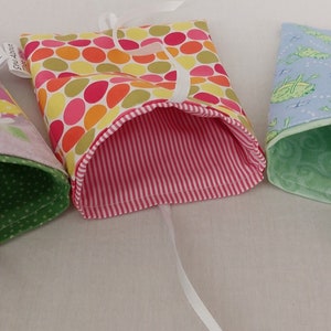 Lot de 3 enveloppes en tissu pour cartes-cadeaux - Emballage cadeau réutilisable - Porte-cartes cadeau - Mini sac cadeau