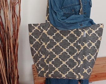 Reusable Market Tote Bag: Eco-Friendly Cotton Grocery Shopping Bag