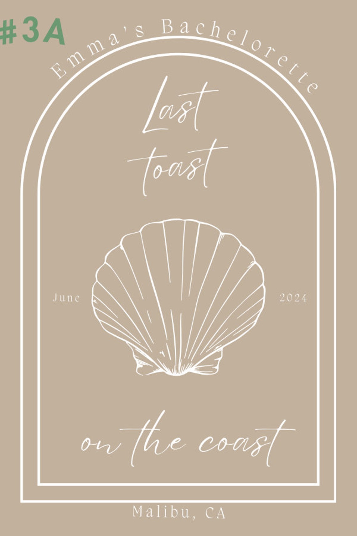 Toast on the Coast Champagne Labels Coastal Bachelorette Favors ...
