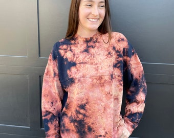 Tie Dye Buft™ Jersey - Navy, Orange & White - 100% Made in the USA - Oversized - 100-percent cotton