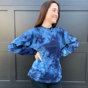 Tie Dye Buft™ Jersey - Navy & Aqua/Mint - 100% Made in the USA - Oversized - 100-percent cotton