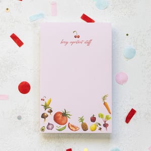 Berry Notitieblok voor belangrijke dingen | Chique briefpapier | Aquarel notitieblok | Kantoororganisatie | Creatief notitieblok | Lijst voor het maken van aantekeningen