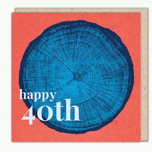 Carte de voeux 40 anneaux d'arbre par Ed Hepworth