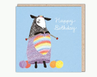 Birthday Greeting Card, Birthday Woolly by PaperBird