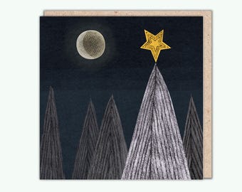 Artist's Christmas Card, 'Christmas Tree' by Tjitske Kamphuis, PaperBird. NEW!