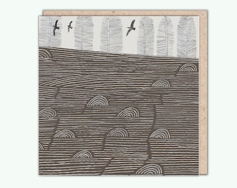 Artist's Greeting Card, 'Frosty Landscape' by Tjitske Kamphuis, PaperBird. NEW!