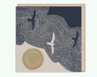 Artist's Greeting Card, 'Stormy Sunset' by Tjitske Kamphuis, PaperBird. NEW!