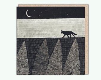 Artist's Greeting Card, 'Wolf' by Tjitske Kamphuis, PaperBird. NEW!