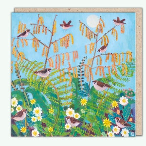 PaperBird Greeting Card, 'Hedgerow'  by Vanessa Cooper