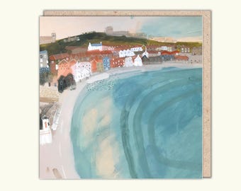 Artist's Greeting Card, 'South Bay' by Janine Burrows, PaperBird. Scarborough, North Yorkshire.