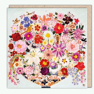 Summer Flowers Greetings Card, 'Summer Fiesta' by Vanessa Cooper, PaperBird. NEW!