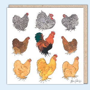 Carte de voeux Poulets Cochin par Arthur Parkinson, PaperBird