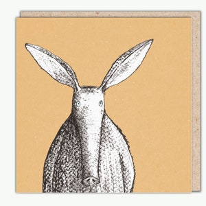 On Being An Aardvark greeting card by Una Joy