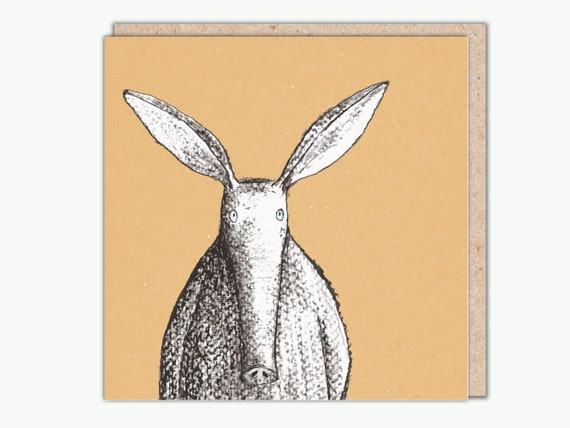 I Love Aardvarks Greeting Card Birthday Card 