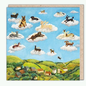 Grußkarte von PaperBird, 'All Dogs Go To Heaven' von Vanessa Cooper