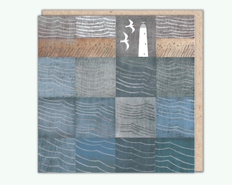 Artist's Greeting Card, 'Lighthouse at Low Tide' by Tjitske Kamphuis, PaperBird. NEW!