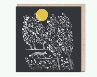 Artist's Greeting Card, 'Night Wandering' by Tjitske Kamphuis, PaperBird. NEW!