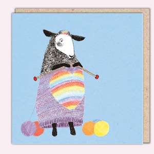 Carte de vœux d'amour et d'amitié, 'Rainbow Woolly' par PaperBird