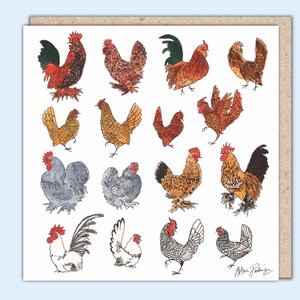 Carte de voeux Belles poules bantam par Arthur Parkinson, PaperBird