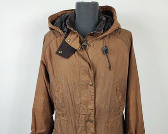 Barbour women's parka jacket Beige UK14 Medium Beige Lady Jacket with hood Size UK14