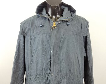 RARE Barbour Durham Green Unlined Hooded C42/107 Cm Green Hooded