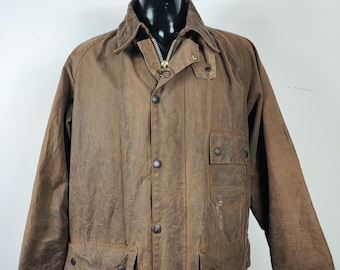 RARE Barbour Solway Zipper Waxed C42/107 Cm Large- Vintage RARE Barbour Solway Zipper Waxed C42/107 Cm Large- Vintage
