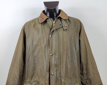 Barbour Gamefair Vert C42/107 cm Vert Wax Vintage Gamefair Veste c42 Large