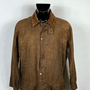 Men s Waxed Barbour Jacket Beige Large Lightweight Beige Etsy UK