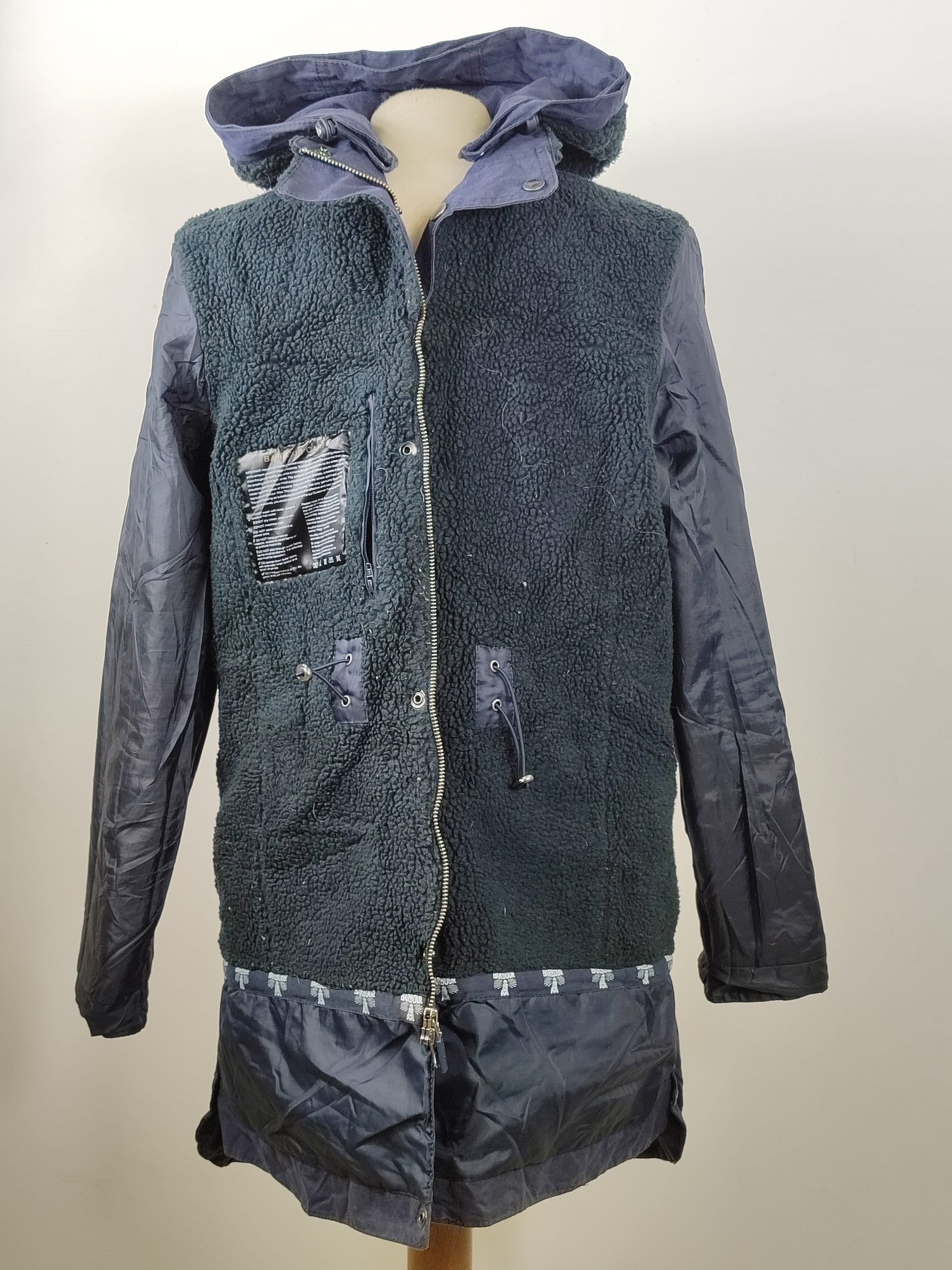 Barbour blue padded women s jacket UK12 Medium Lady Navy wax Bridport coat size UK12