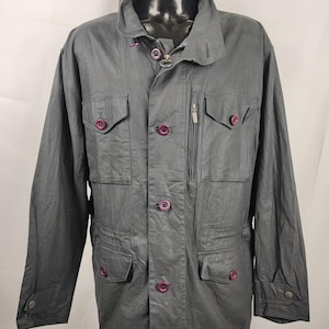 Barbour Blue Jacket Men Lightweight XXL Man Cotton Linen Sapper Jacket Size XXL