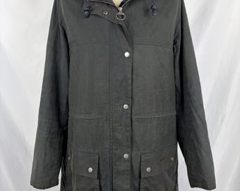 Barbour blue women's jacket Winter Durham Uk16 size 44/46 - Navy Winter Lady Durham Wax Jacket Size uk16