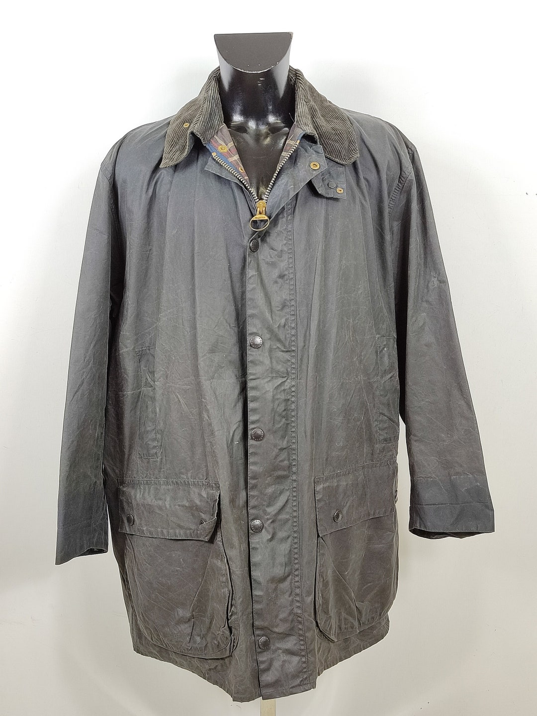 Barbour border c46 94年製 Barbour Border Blue Jacket Vintage Waxed C46/117 Cm - Navy