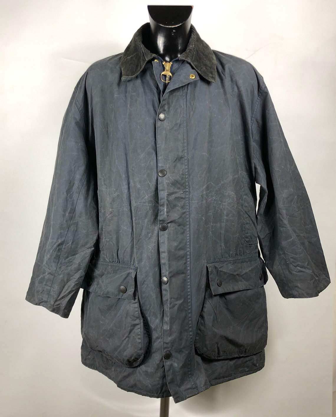 Barbour Vintage Men's Border Blue Cerata XL Jacket C48/122 | Etsy