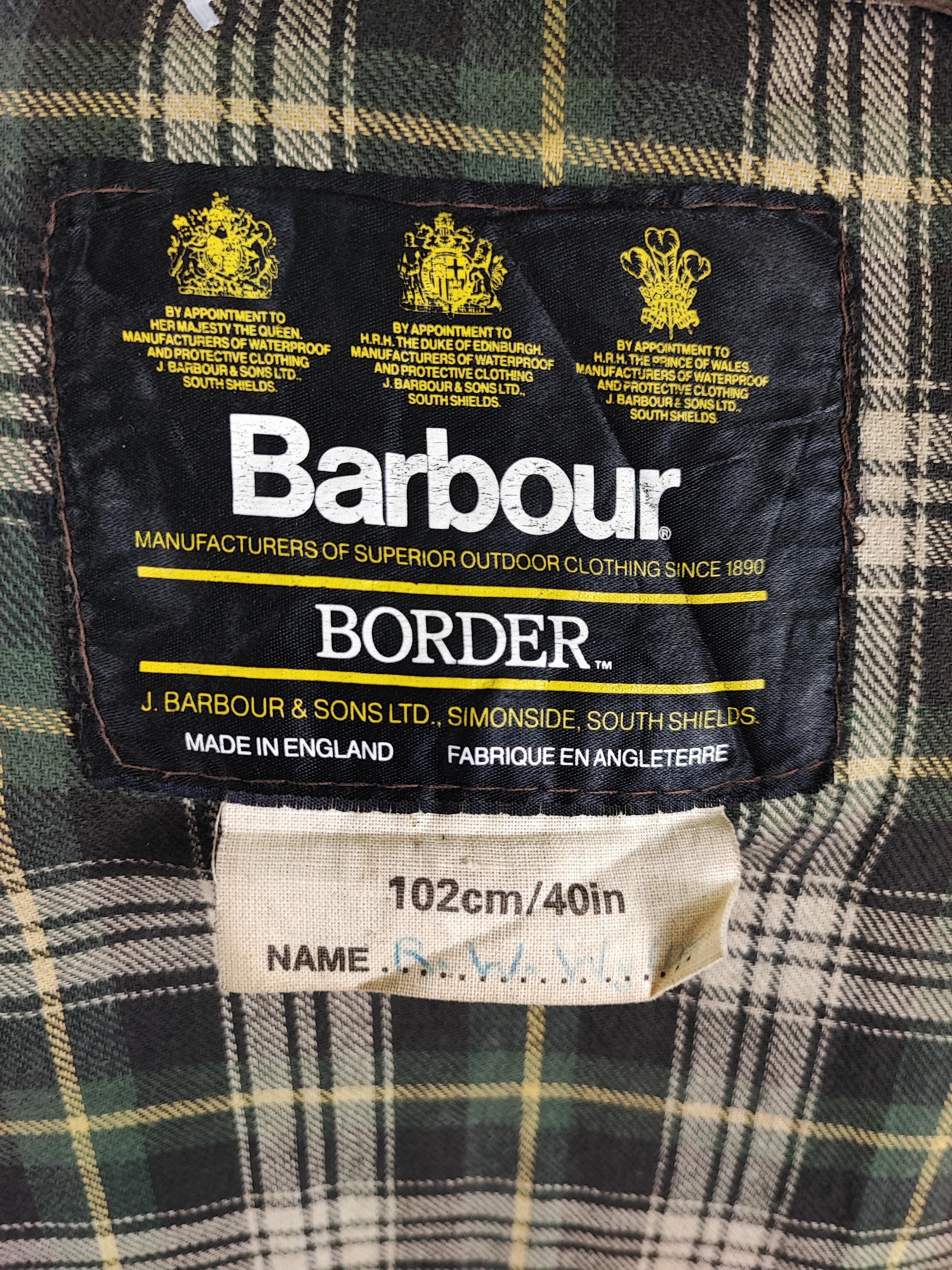 Barbour Border Green Vintage Waxed Jacket C40/102 Cm - Green