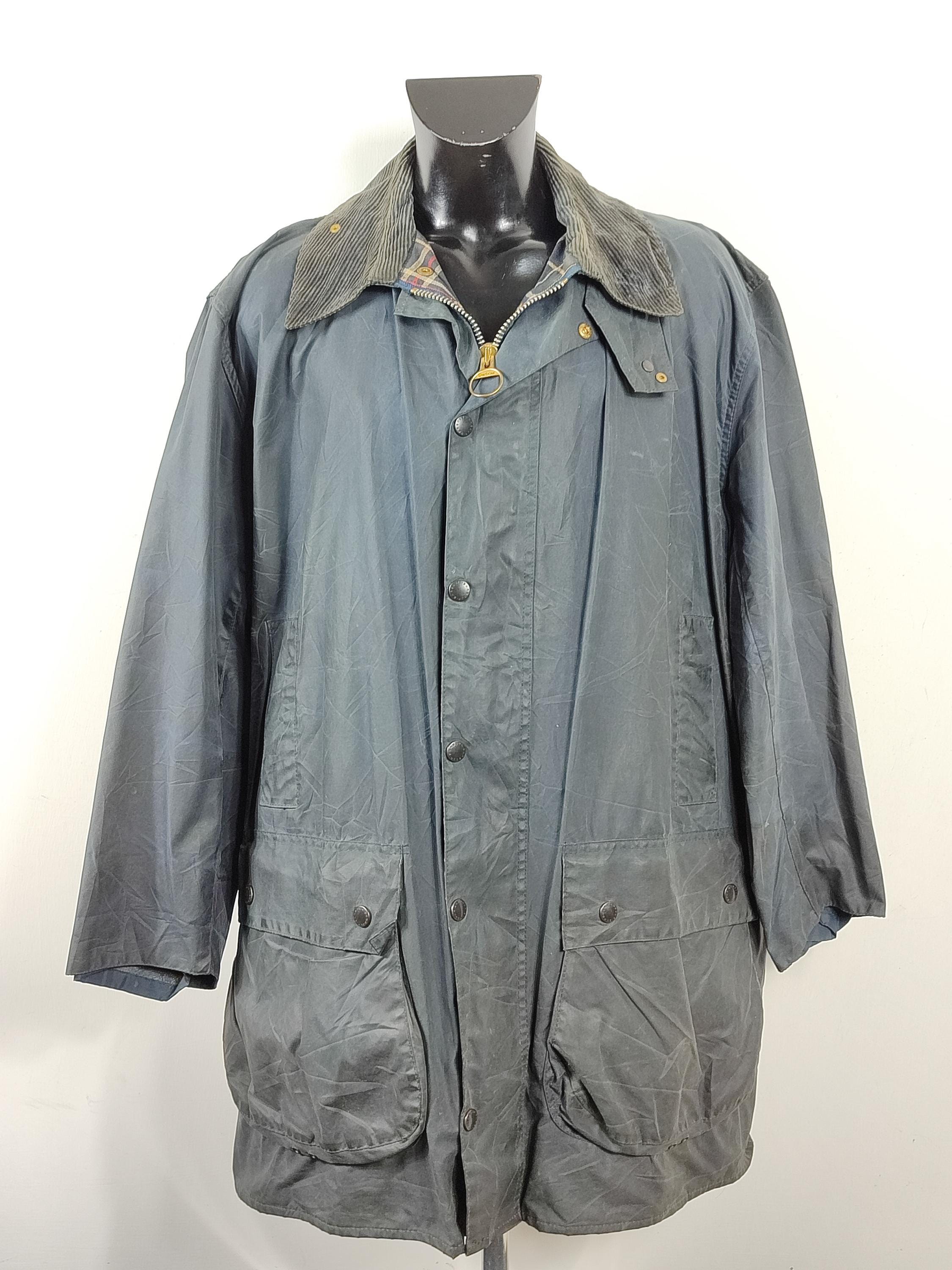 Barbour Giacca Uomo Border Blu Vintage C48/122cm Xlarge- Navy Wax
