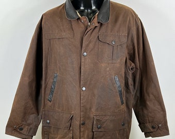 Men’s Barbour Northumbria Jacket A825 Brown Waxed Cotton England C44/112CM