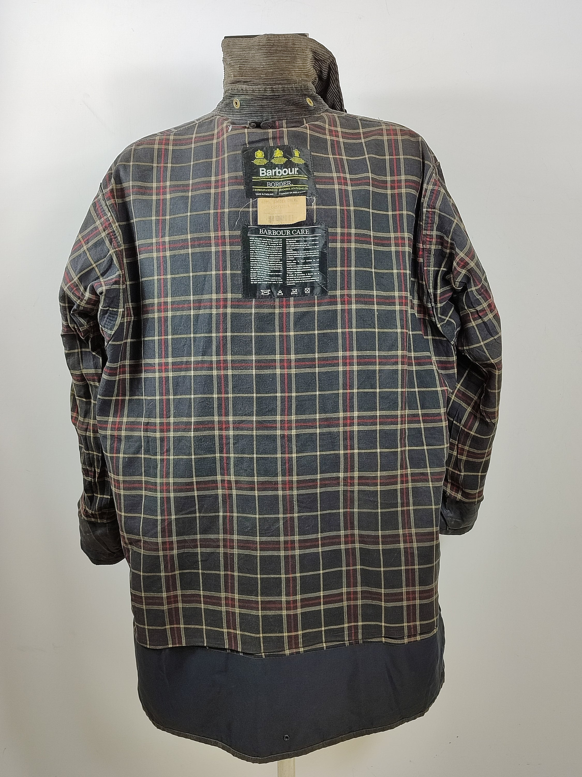 Barbour Border Blue Vintage Men's Jacket C48/122 Cm Man Navy Wax