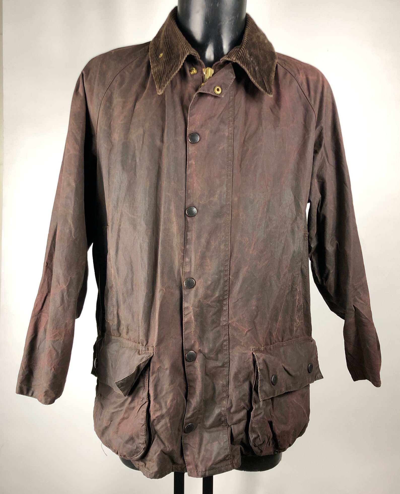 Barbour Vintage Brown Beaufort Jacket C42/107 cm Brown Waxed | Etsy